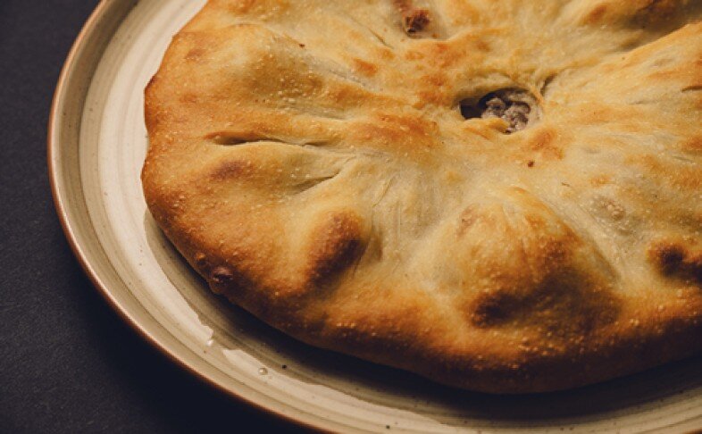 Пирог с курицой и грибами