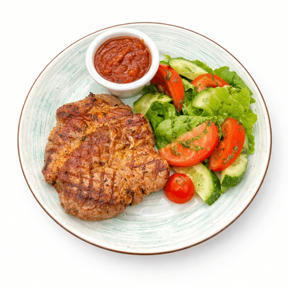 Стейк из свинины с мини-салатом, 250 г