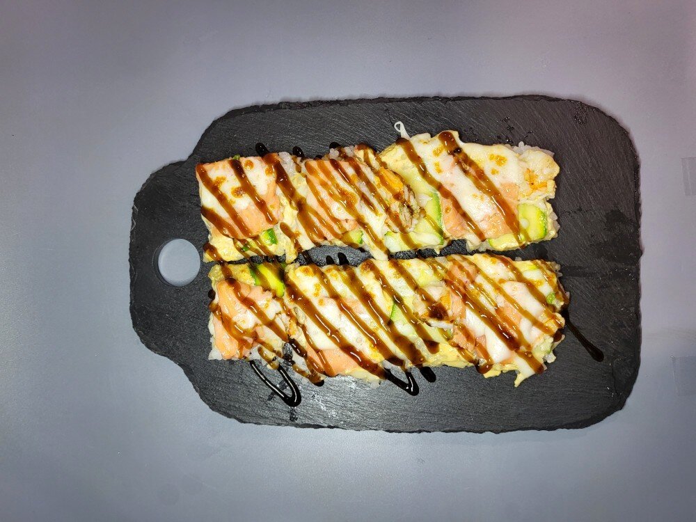 Японская пицца с морепродуктами
