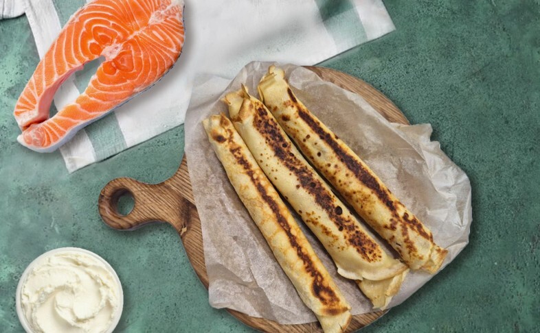 Блины с форелью