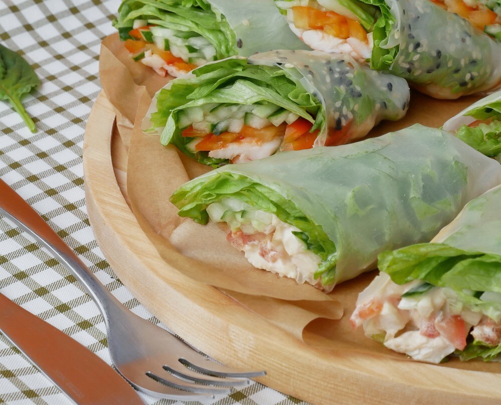 Спринг роллы с креветкой 1шт