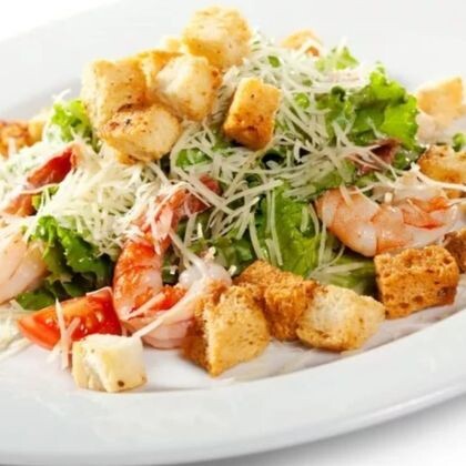 Салат «Цезарь» с креветкой