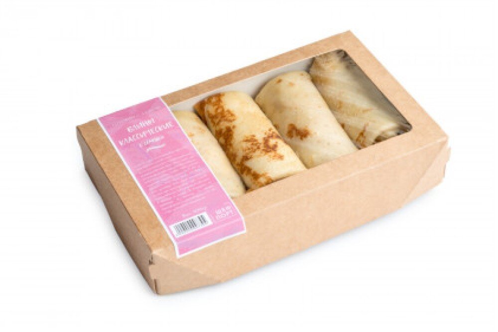 Блины классические лососевые с творогом 1/400