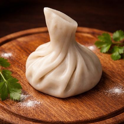 Хинкали c грибами и картофелем