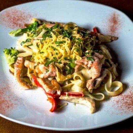 Паста с семгой