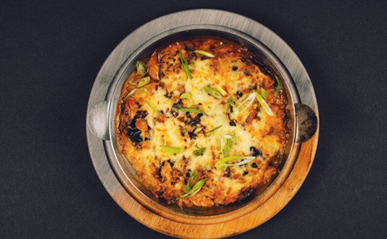 Овощное рагу запеченное с сыром