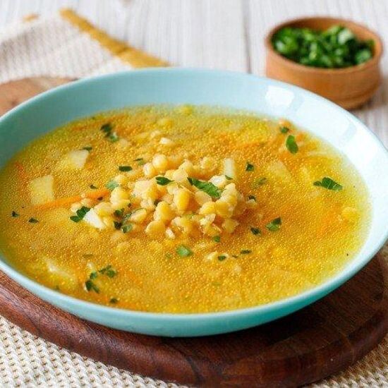 Суп гороховый с сыром