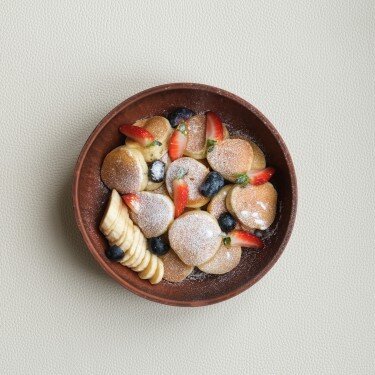 Мини-панкейки со сметаной