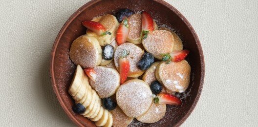 Мини-панкейки со сметаной