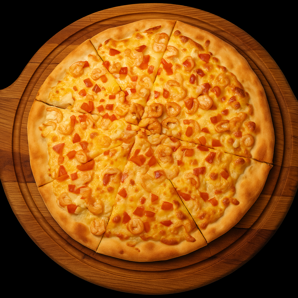 Пицца «Цезарь с креветками»