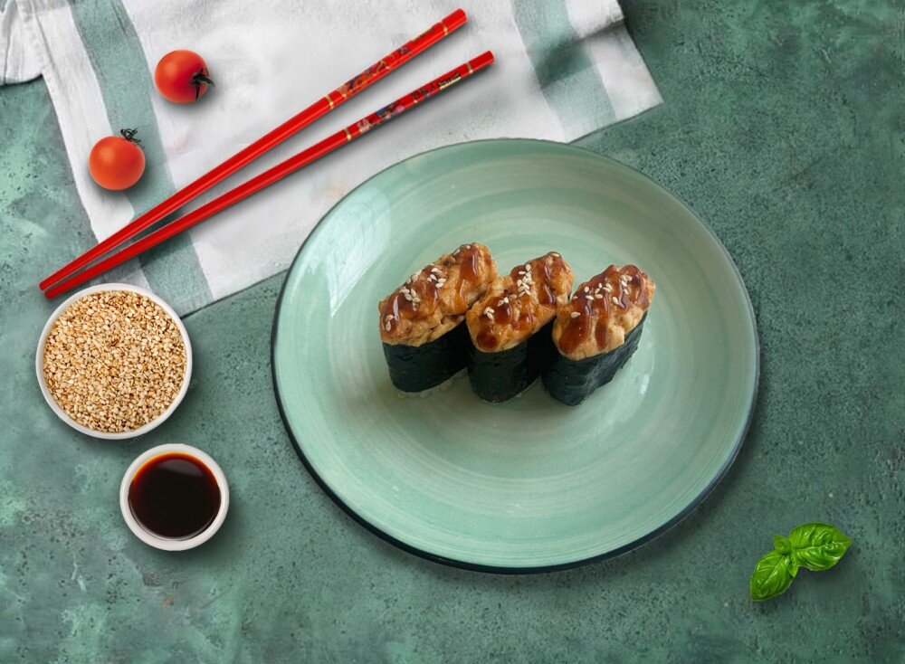 Суши Запеченная креветка 3 шт