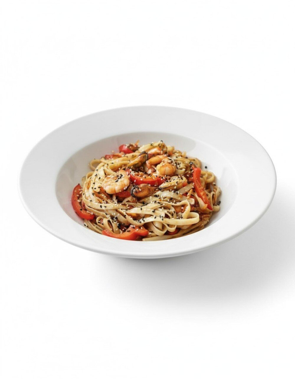 WOK с креветками