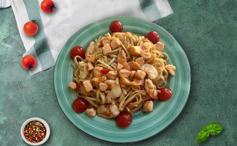 Вок Морской (удон, соба, рис на выбор)