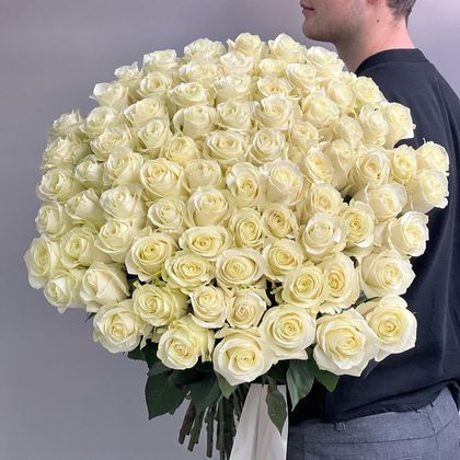 Роза белая (60-70см),  15шт