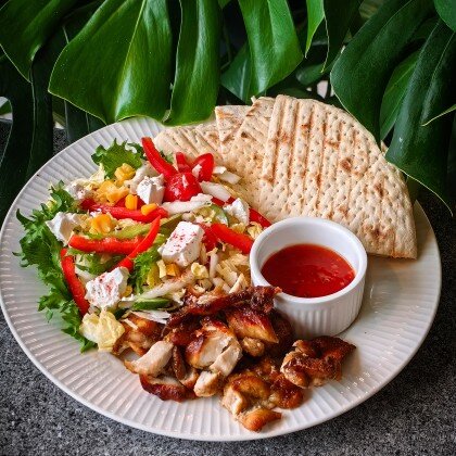 Гирос на тарелке «Фитнес»