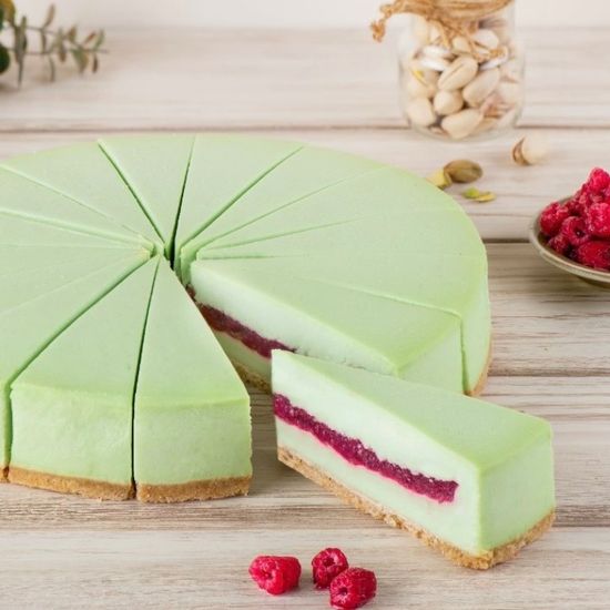 Чизкейк Фисташка с малиной