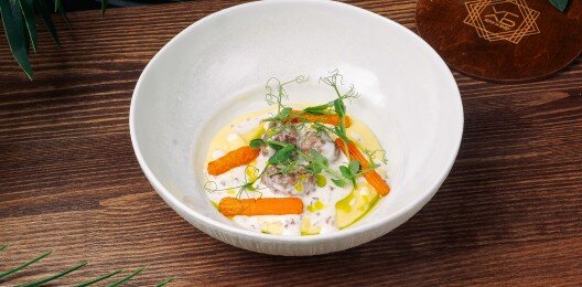 Сливочные тефтели из телятины с пюре