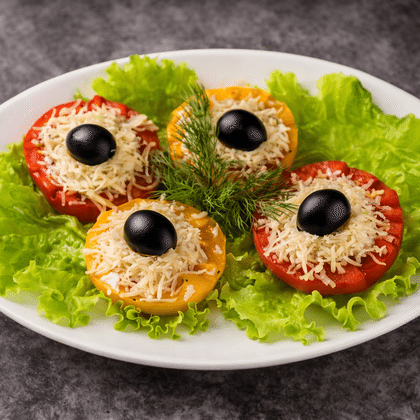 Закуска "Помидорки с сыром и чесночком"