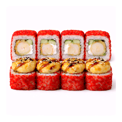 Запеченная Калифорния с креветкой, 8 шт (260 г)