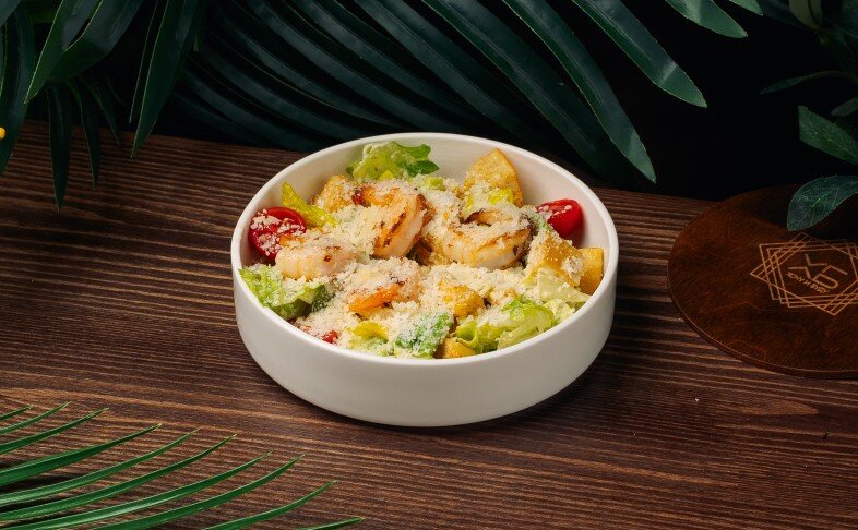 Цезарь "ХБ" с королевскими креветками