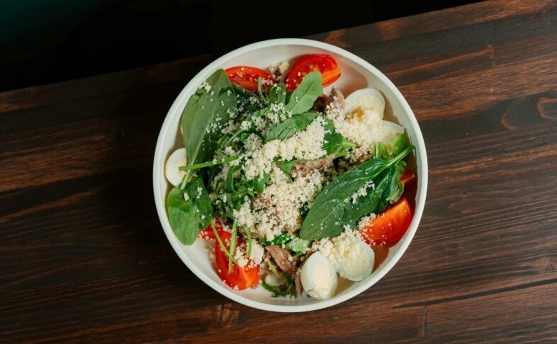 Салат с говяжьим языком