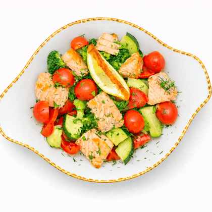 Филе форели с овощами, 300 г