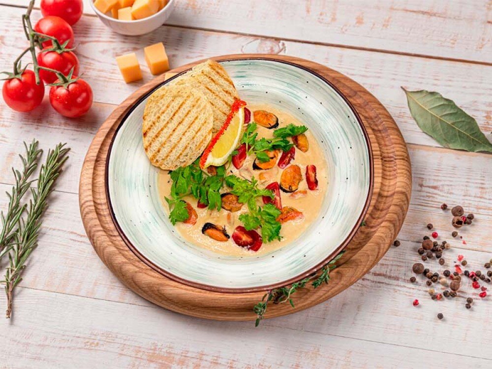 Мясо мидий в устричном соусе, 250 р