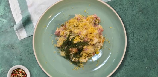 Салат Оливье с ветчиной