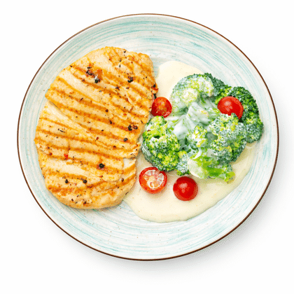 Куриная грудка с брокколи  в сливочном соусе, 290 г