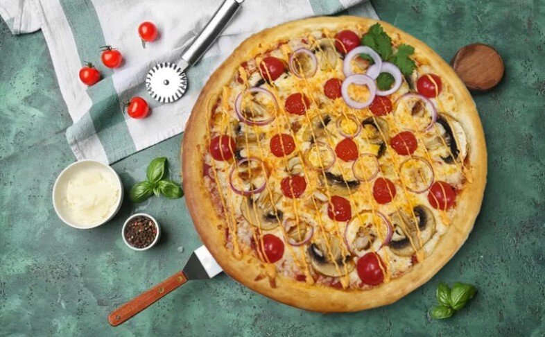 Пицца Том Ям с курицей 33см