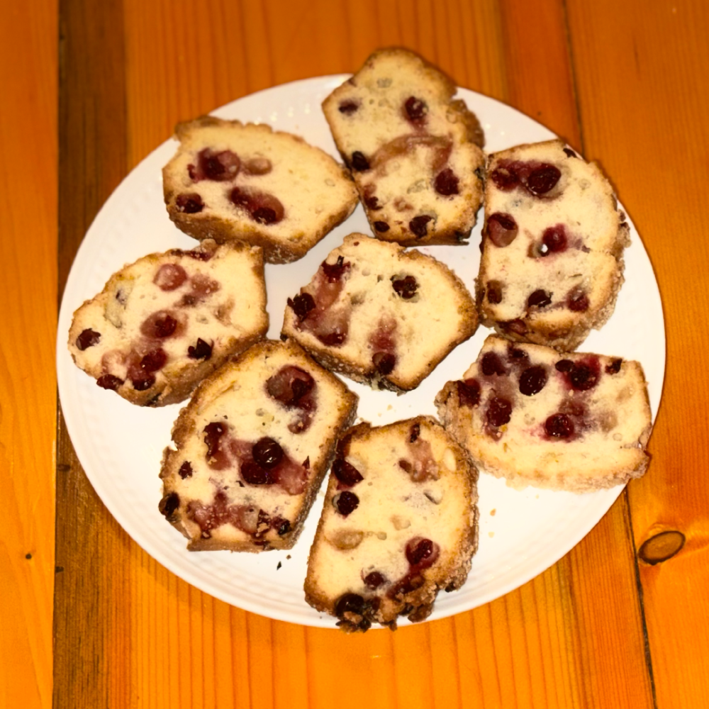 Печенье творожное с клюквой