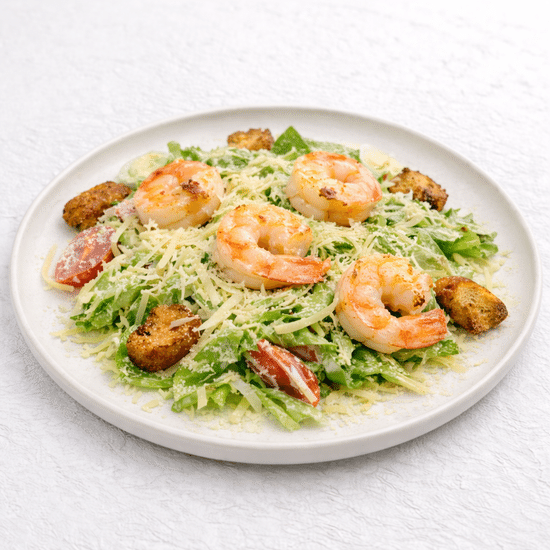 Салат «Цезарь с креветками»