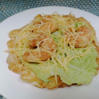 Курочка отбивная с креветками