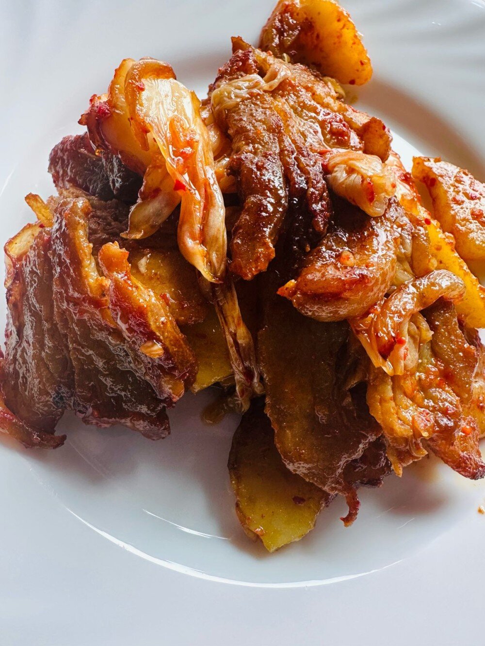 #53 Свиная грудинка с картофелем и кимчой