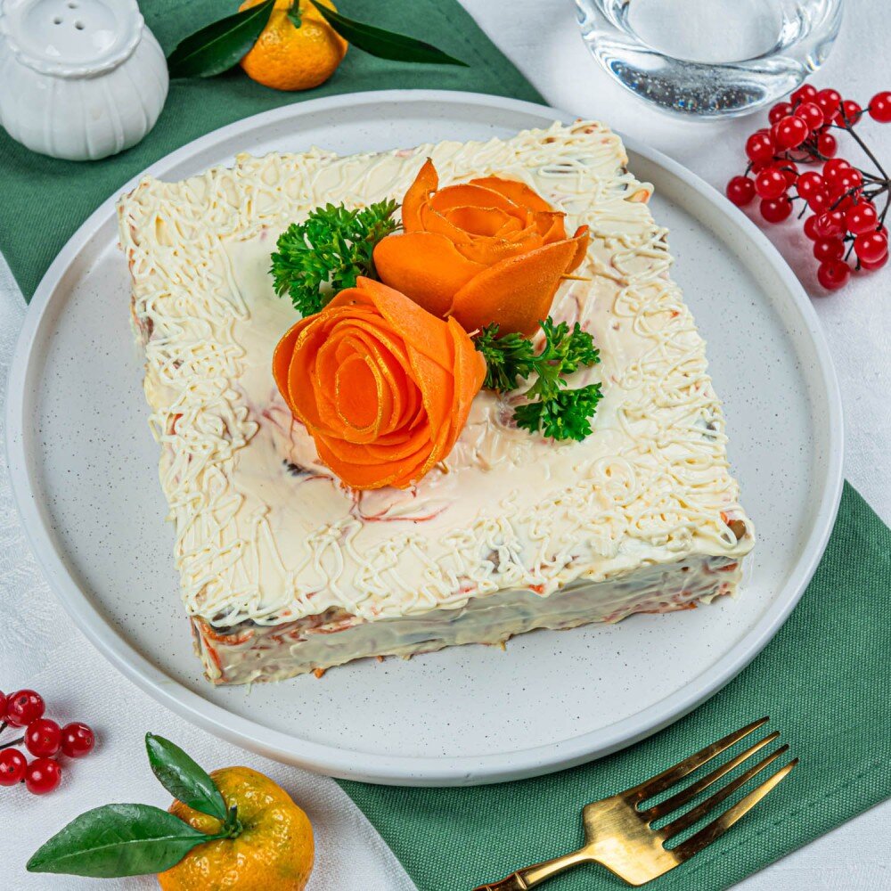 Салат "Морковный праздник с говядиной"