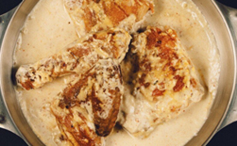 Цыпленок в сливочно-чесночном соусе