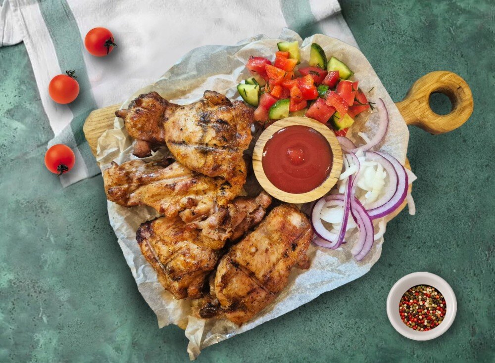 Шашлык из куриных бедер без кости