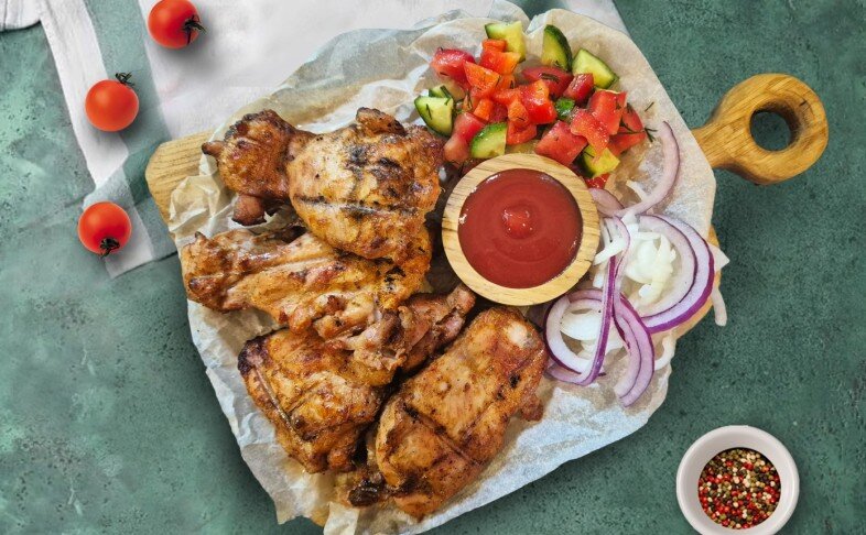 Шашлык из куриных бедер без кости