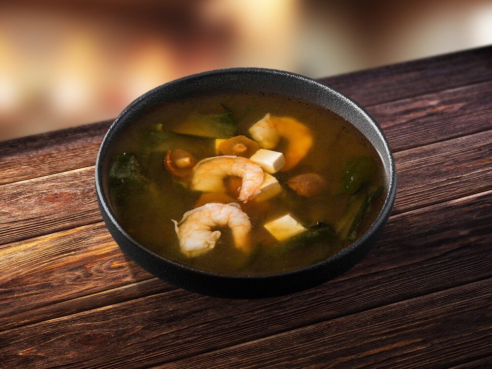 Мисо суп с креветками