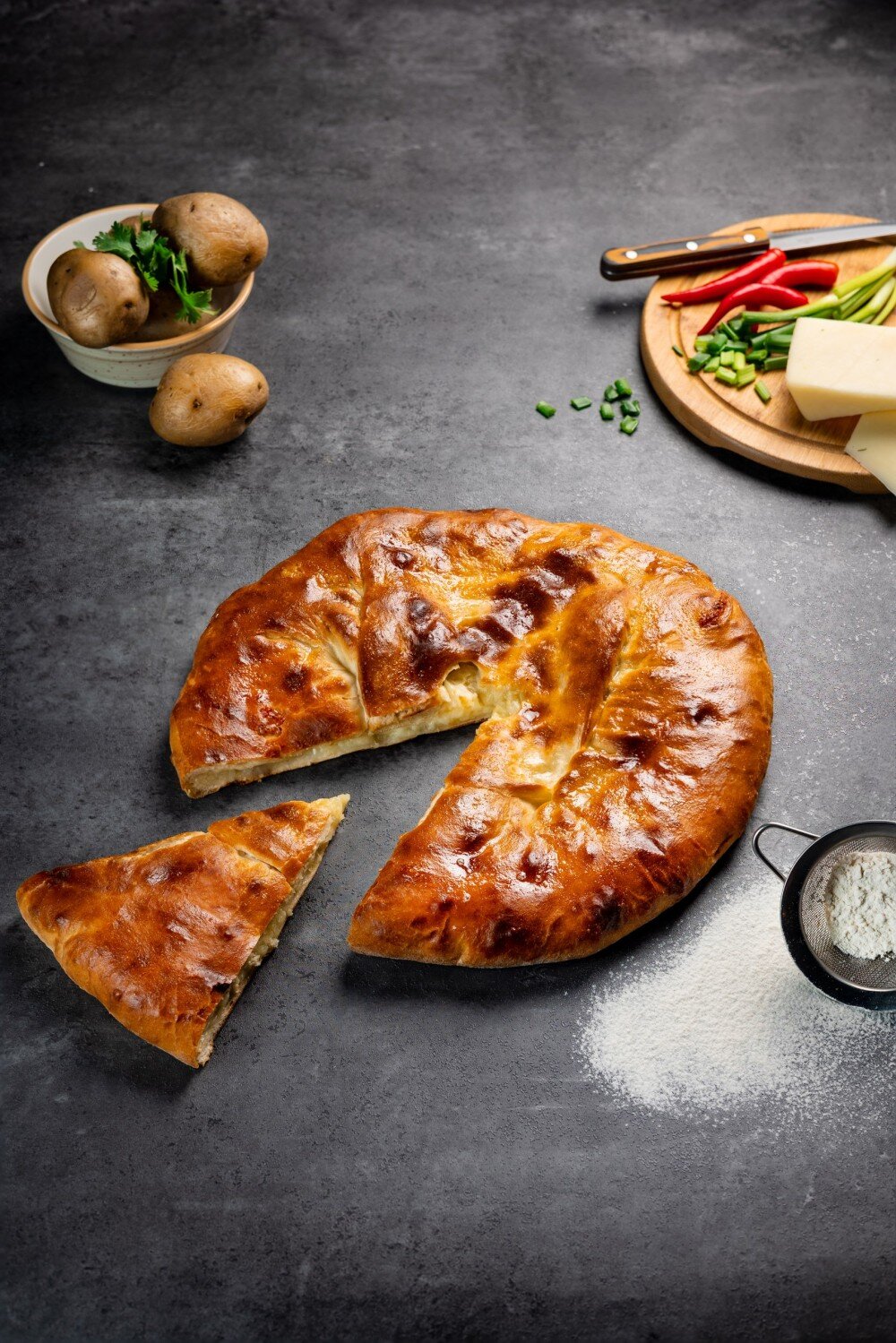 Пирог с картофелем и сыром
