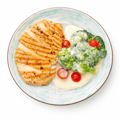 Куриная грудка с брокколи  в сливочном соусе, 290 г