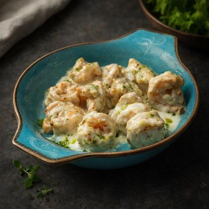 Креветки в соусе "Блю Чиз"
