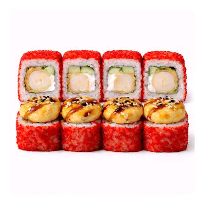 Запеченная Калифорния с креветкой, 8 шт (260 г)