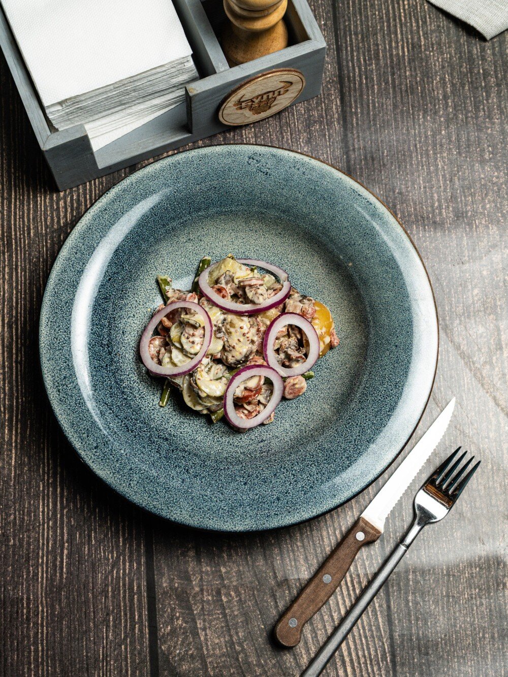 Теплый баварский салат