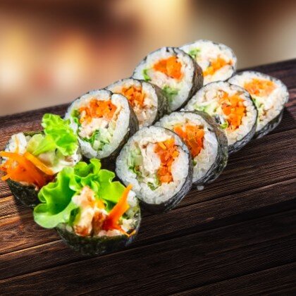 Кимпаб с омлетом