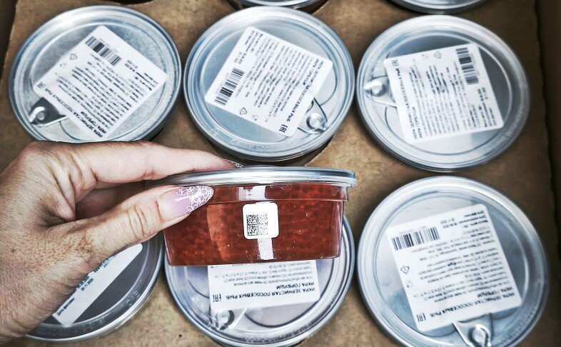 ИКРА Горбуши, банка ключ, завод. "Морской Меридиан"