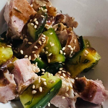 #40 Салат из рульки с огурцами