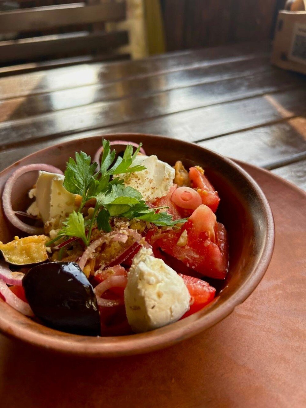 Салат с баклажанами и сливочным сыром