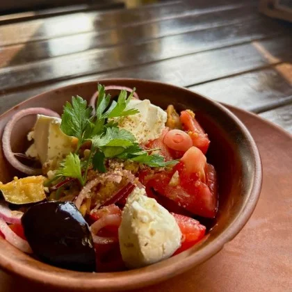 Салат с баклажанами и сливочным сыром