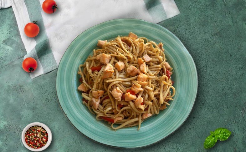 Вок с Лососем (удон, соба, рис на выбор)